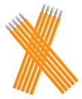 10 Pack Carpenter Pencils With White Eraser Tips, Yellow Wood Graphite Pencils For Construction And Woodworking, Pro Grade Lead