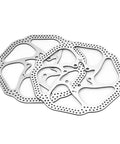 Top Grade Motorcycle Brake Rotor Mountain Bike Mechanical Disc Brake Set 160mm Rotors showing two metallic rotors with perforations.