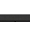Front view of Compact 2 Channel Soundbar With Bass Reflex Built In Tweeter Bluetooth Easy Setup Slim Design For Small Rooms And Home Office