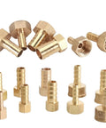 Heavy Duty Brass Pneumatic Hose Fittings Kit 20/100Pcs With Female Thread 6mm 8mm 10mm 12mm Pagoda Hose Barb Tail Fittings