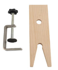 V Slot Bench Pin Clamp For Jewelry Making And Craft Projects with beechwood base and metal clamp