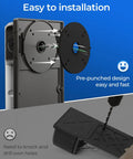 Installation guide for Super Bright 30W LED Wall Pack Light With Dusk To Dawn Sensor 3600LM 5000K, showing pre-punched design for easy setup.