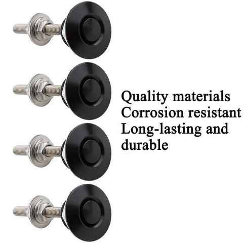 Pack Of Four Universal Aluminum Hood Pins 1.25 Inch Quick Release Lock Clip For Cars Bumpers Hood Latches And License Plates Durable Aluminum Alloy Construction