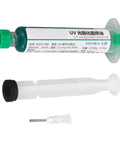 2 Pack Solder Mask Ink PCB Curing Kit For Computer And Mobile Repair Pro Grade Solder Mask Ink with nozzle and push rod