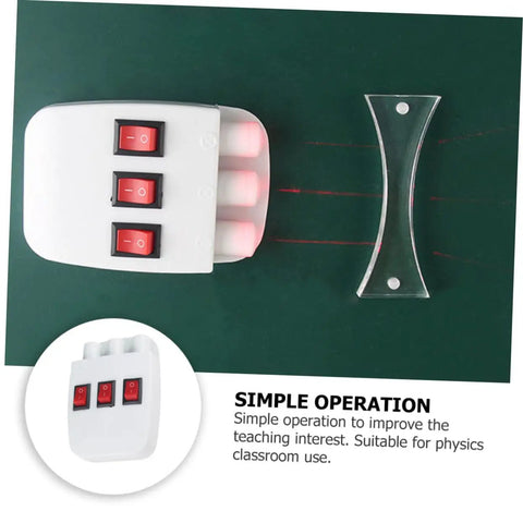 Three Piece Physics Experiment Set With Ray Box Optics Lab Light Source For Refraction And Linear Light Experiments Kit