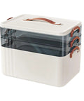 Clear Large Medical Box With Multi Layer Design For Home And Travel Big Capacity Pill Organizer For Bottles Ointments And Meds