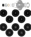 10 Pack Trailer Wheel Hub Dust Caps And Grease Plugs Rubber Construction EZ Lube Compatible Fits 1.98 Inch OD Dexter EZ Lube Style Axles Camper RV Trailer Axle Dust Cap Replacement front view