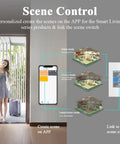 Scene control app for Smart Light Switch 1 2 3 Gang 3 Way For Whole House With LCD Panel And WiFi Mesh Never Offline 2.4GHz