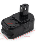 Rock Solid Battery Protection Shell With Built In Circuit PCB Board Custom Fit For Ryobi 18V P103 P108 Packs, black plastic case.