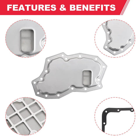 Durable Transmission Oil Pan With Drain Plug And Automatic Transmission Filter Kit Ready To Install For Nissan Armada