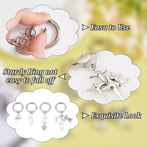 Fresh Safety Pin Shoe Charms With Sturdy Spring Clips And Alloy Badges Featuring Star Heart Rabbit Designs For Boots Bags And Purse Gear That Bring Serious Vintage Vibes And Always Deliver The Goods, showcasing sturdy metal clips and designs.
