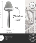 Stainless Steel Cheese Slicer Copenhagen Multifunctional Kitchen Tool For All Types Of Cheese Grating, displayed with dimensions.