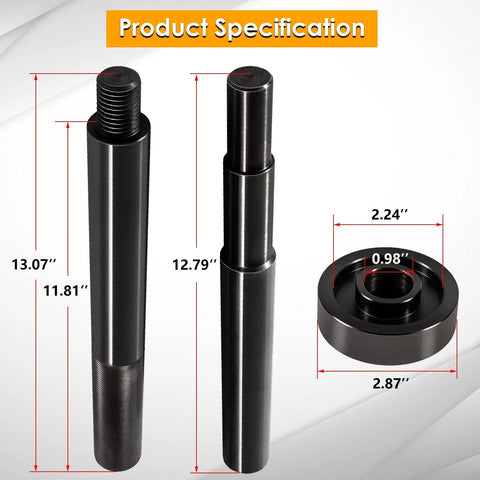Gimbal bearing alignment kit, 3-pack: two long black steel shafts and a bearing tool (Amazon)