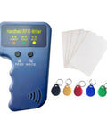Handheld 125kHz RFID Card Copier Duplicator For T5577 Or EM4305 Chips On The Go Cloning Tool with cards and keychains