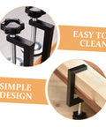 Close-up of 2-Pack Patio Clips Adjustable Fasteners for Wicker Sectional Sofas and Rattan Chairs, showcasing simple design and easy clean features.