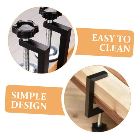 Close-up of 2-Pack Patio Clips Adjustable Fasteners for Wicker Sectional Sofas and Rattan Chairs, showcasing simple design and easy clean features.
