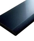 Hollywood Beveled Absolute Black Granite Doorway Threshold Tile With Marble Saddle Polished Finish 6x36 inches, angled view
