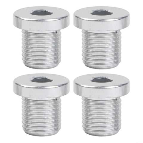 Rear Derailleur Hanger Bolts M10xP1.0 Thread, 13.8mm Length for Bike Tail Hook and Chain Tensioner Installation, Aluminum Alloy, Silver, 4 Pack