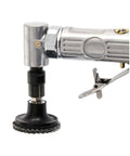 Built Like A Tank Mini Quarter Inch Air Angle Die Grinder 90 Degree Pneumatic Tool Kit with brush attachment for deburring.