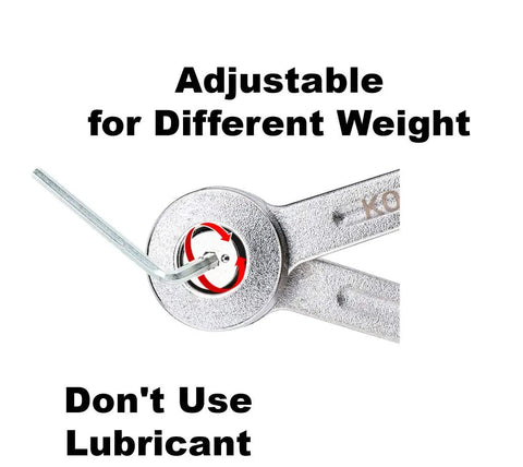 Close-up of adjustable heavy duty lid support hinge showcasing adjustment mechanism. Heavy Duty Lid Support Hinges With Foolproof Adjusting Action For Cabinets Wardrobes And Toy Box Smash Free Design Keeps Fingers Safe While Hauling Up To Forty Pounds Easy Bolt On Setup Comes As Two Tough Pieces.