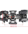 Top view of Wrangler Style RC Crawler Chassis Frame Kit For SCX10 1 By 10 313mm Wheelbase showing dimensions and layout