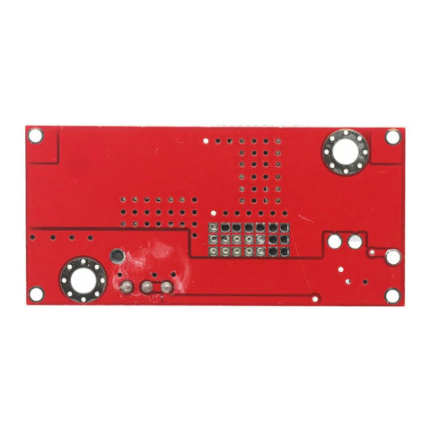 Back view of Set Of 3 Buck Boost DC-DC Converter Modules, Adjustable Step Up Down Power Supply, red circuit board