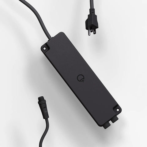 Outdoor Landscape Low Voltage Plug In Power Supply Kit With Dual Output Easy Plug In Setup No Transformer Required Weatherproof Cabling