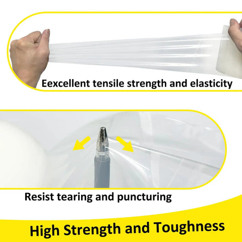 Clear Greenhouse Repair Tape 6 Mil Heavy Duty UV Resistant Film Tape For Seaming And Sealing 4 Inch By 108 Foot Coverings Patch Cracks Weatherproof DIY Garden Greenhouse
