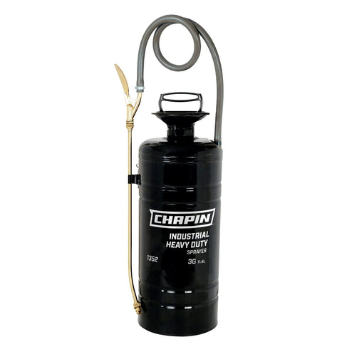 Industrial 3 Gallon Sprayer With Tri Poxy Steel Tank 18 Inch Brass Wand 36 Inch Reinforced Hose Brass Nozzle And Shut Off