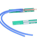 Pure Copper DIY Spot Welding Pen Kit For Handheld Electronics Repair shown with blue cables and green PCB board.