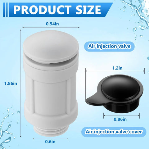 Air Jet Valve And Cap Replacement Kit For Above Ground Pools size dimensions