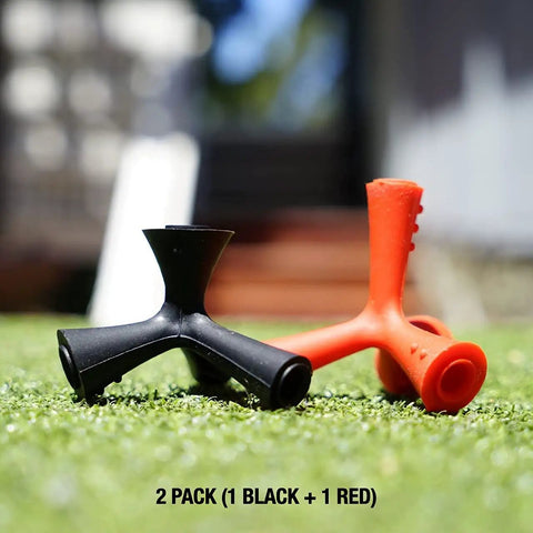 Adjustable Height Flexible Golf Tee Tripod Set For Indoor And Outdoor Play No Fuss Easy On Green Colorful Rubber Tees Pack Of Two