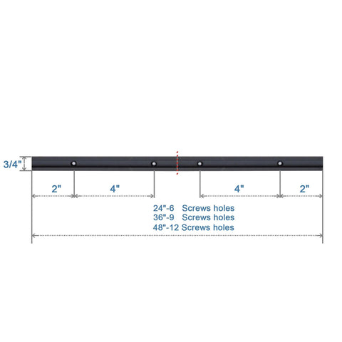 Beefy 48 Inch Aluminum T Track For Woodworking With Double Cut Profile Universal Design Predrilled Mounting Holes Black Anodized