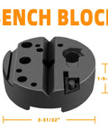 Non Slip Universal Bench Block With Pro Grade Non Marring Polymer Round 4 Inch Diameter visible measurements and design details