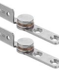 2 Pack 304 Stainless Steel Damping Friction Hinge Set With Positioning Stop for Cabinets and Equipment, L Shaped Phi16 2.0 Nm Torque