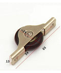 Heavy Duty V Groove Wheel With Silent Nylon Caster For Slick Sliding Door Track Operation Top Pick For Cabinet Wardrobe Window Hardware Upgrade Small Iron Frame Pulley System Load Bearing Roller close-up view with measurements