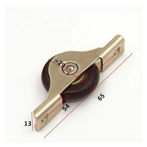 Heavy Duty V Groove Wheel With Silent Nylon Caster For Slick Sliding Door Track Operation Top Pick For Cabinet Wardrobe Window Hardware Upgrade Small Iron Frame Pulley System Load Bearing Roller close-up view with measurements
