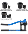 Heavy Duty Manual Lever Sheet Metal Stud Punch 20 Gauge With 7/8 Inch, 1-1/8 Inch, And 1-11/32 Inch Knockout Hole Punch Driver Kit