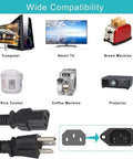 Yamaha Motif ES Series AC Power Cord 5ft Cable Plug For ES6 ES7 ES8 Synthesizer and various compatible devices displayed