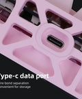 Type-C data port of Sixty One Key Mechanical Gaming Keyboard With Fully Hot Swappable Switches And Dope Adjustable RGB Lighting.