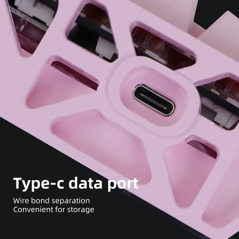 Type-C data port of Sixty One Key Mechanical Gaming Keyboard With Fully Hot Swappable Switches And Dope Adjustable RGB Lighting.
