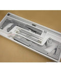 Vertical Lift Pneumatic Cabinet Hinge With Whisper Quiet Silent Sliding Mechanism for Microwave and Dishwasher Enclosures in packaging.