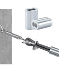 1/8 Inch Aluminum Crimping Loop Sleeve Set 100 Pack Double Barrel Ferrules For Wire Rope And Cable Ends Heavy Duty Aluminum Alloy Corrosion Resistant Outdoor Ready For Long Lasting Rigging on wire rope