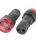 Two Three Pack 22mm 12V Buzzer With Red LED Indicator Light Panel Mount For Switches And Electrical Control Panels Loud Beep Alarm Signal