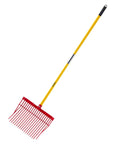 Manure Fork With 18 Angled Tines Long Fiberglass Handle Muck Rake Tool For Garden And Farm Cleanup 61 Inch Durable Pitchfork