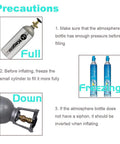 Instructions for using CO2 Refill Adapter Hose Kit With Gauge For No Fuss Home Soda Maker Dual Valve Station for safe CO2 transfer.