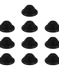 10 Pack Pagoda Shaped Rubber Grommet Kit For Wires Strong Insulation Protection Easily Cuttable Hole Plugs For Running Wires Through Frames And Sheet Metal Snap Directly For Quick Clean Cable Runs, black rubber