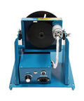 Heavy Duty Rotary Welding Positioner Turntable with cast iron base, showing motor and speed control panel.
