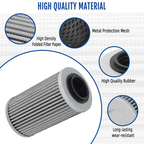 Close-up of Dual Filtration Engine Oil Filter Kit With Extended Transmission Filter for 2013 Spyder showing material details
