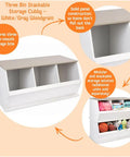 Three Bin Stackable Toy Storage Cubby Organizer For Kids Playroom And Bedroom Expandable Modular Toy Storage System